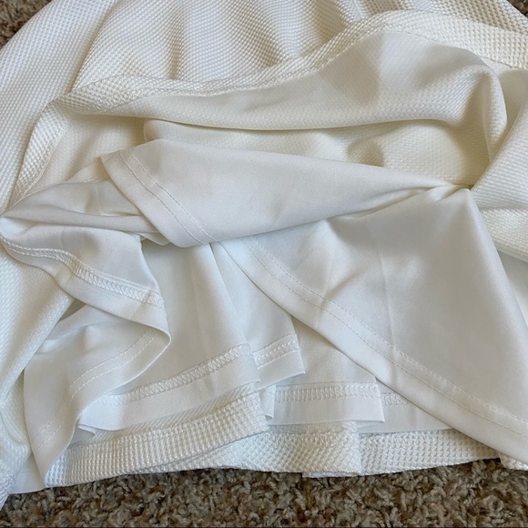 Lulu’s Gal About Town Open Back Skater Fit and Flare Dress White Mini Dress - Picture 5 of 16